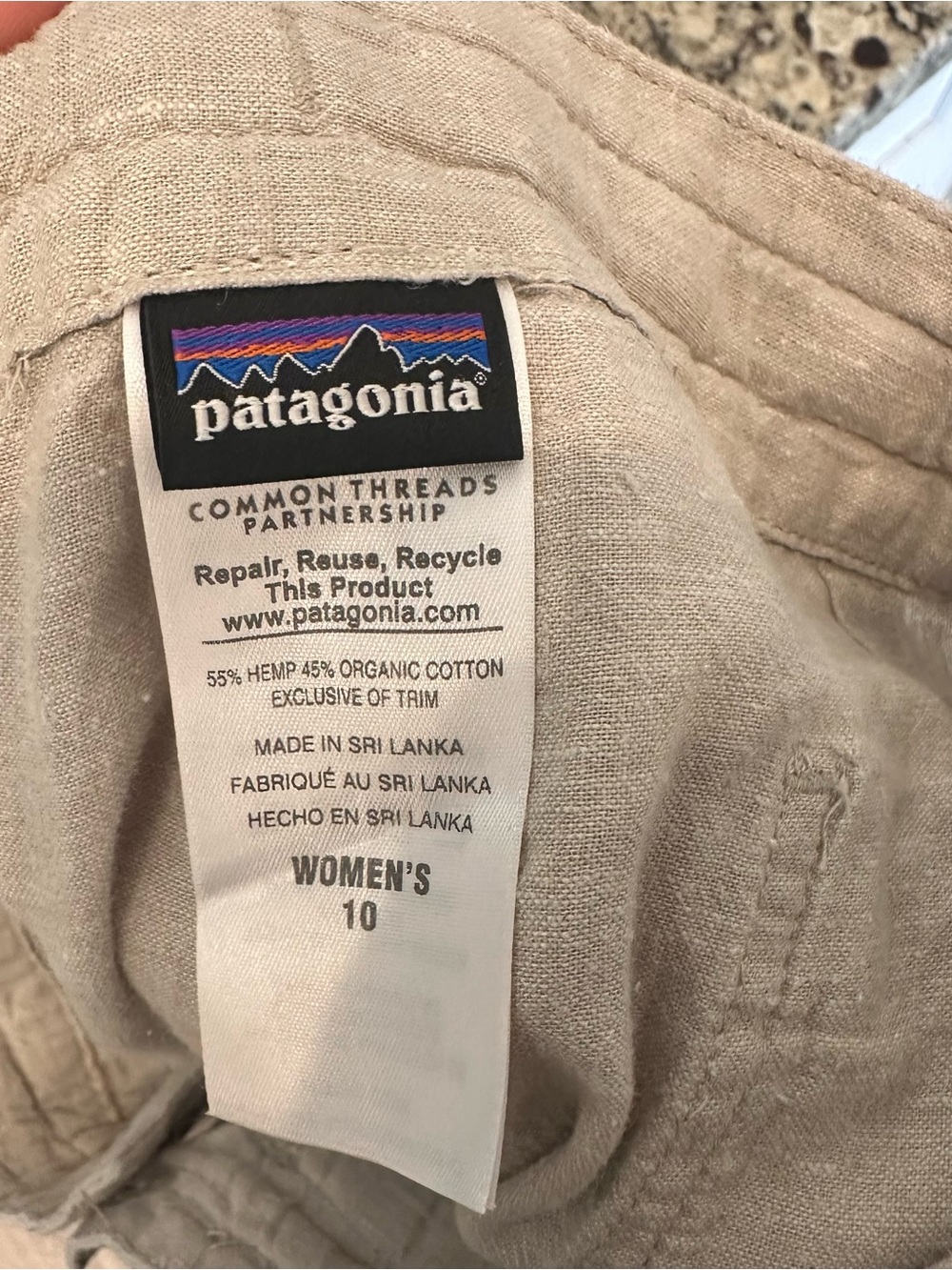 Patagonia Hemp Organic Cotton Shorts Women’s 10 Outdoor Hiking - Picture 3 of 3